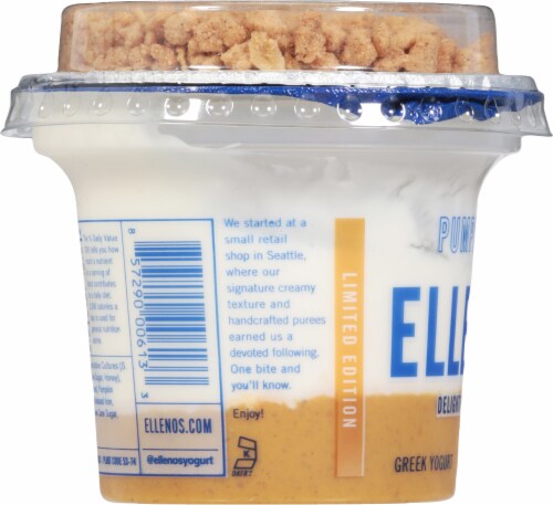 Ellenos® Pumpkin Pie Greek Yogurt Cup Perspective: left