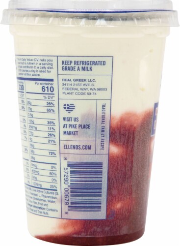 Ellenos® Limited Edition Strawberry Real Greek Yogurt Perspective: left