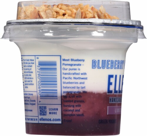 Ellenos® Blueberry Pomegranate Limited Edition Greek Yogurt Perspective: left