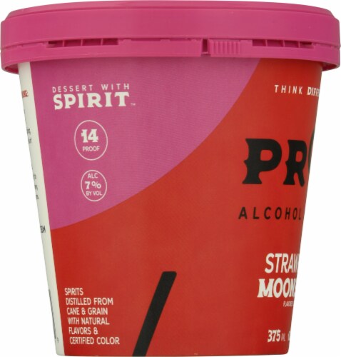 PROOF® Alcohol Ice Cream Strawberry Moonshine Ice Cream Perspective: left