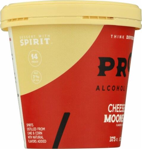 PROOF® Alcohol Ice Cream Cheesecake Moonshine Ice Cream Perspective: left