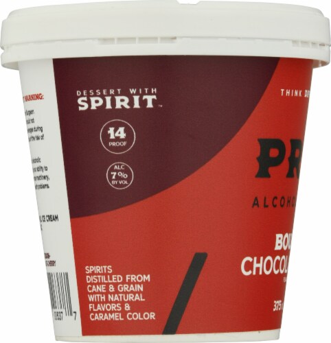 PROOF® Alcohol Ice Cream Bourbon Chocolate Cherry Ice Cream Perspective: left