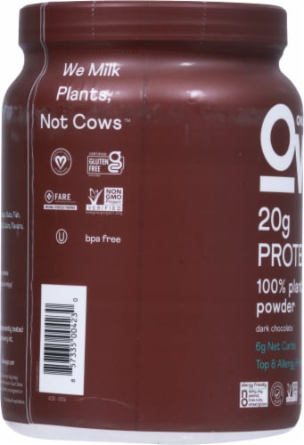 OWYN™ Dark Chocolate Plant Protein Powder Perspective: left
