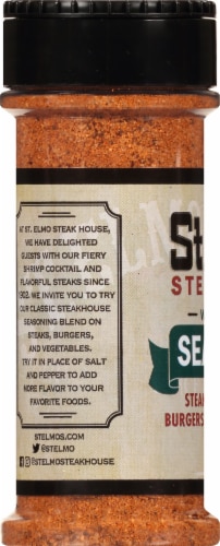 St. Elmo Steak House World Famous Seasoning Perspective: left