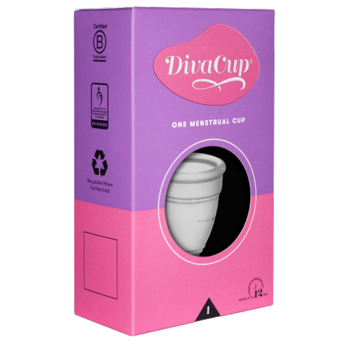 The DivaCup® Model 1 Menstrual Cup Perspective: left