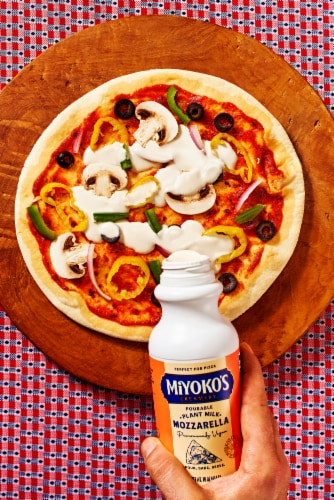Miyoko's Creamery Pourable Plant Milk Mozzarella Perspective: left