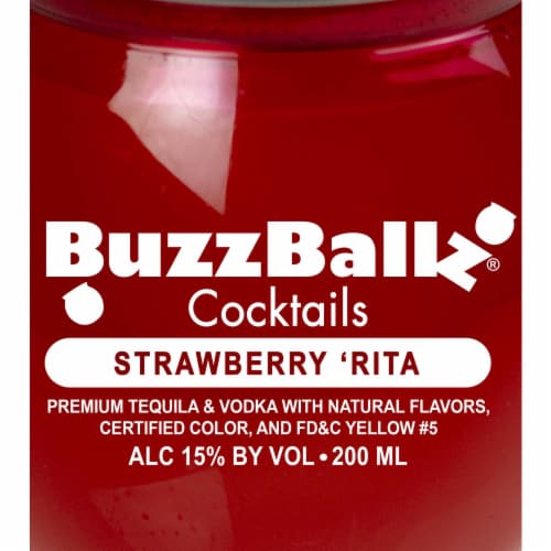 Buzzballz Strawberry Margarita Perspective: left