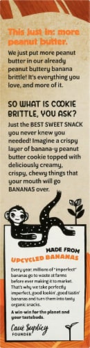 Barnana Organic Crunchy Extra Creamy Peanut Butter Banana Cookie Brittle Snack Perspective: left