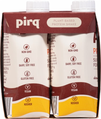 Pirq® Decadent Chocolate Plant-Based Protein Shake Perspective: left