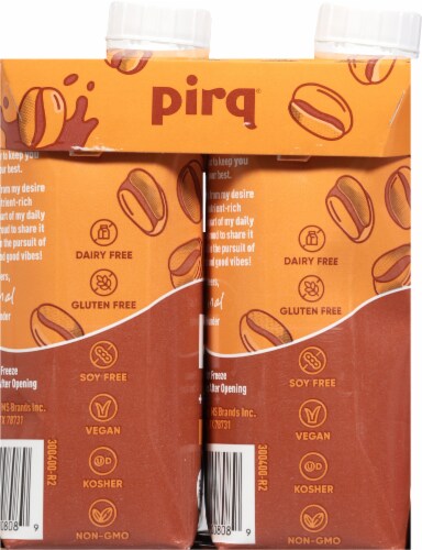 Pirq® Caramel Coffee Plant-Based Protein Shake Perspective: left