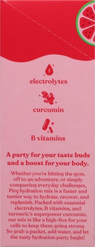 Pirq® Watermelon Electrolyte + Curcumin Drink Mix Packets Perspective: left