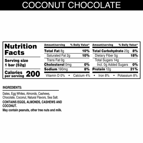 RXBAR Coconut Chocolate Protein Bar Perspective: left