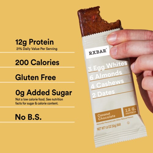 RXBAR® Coconut Chocolate Protein Bars Perspective: left