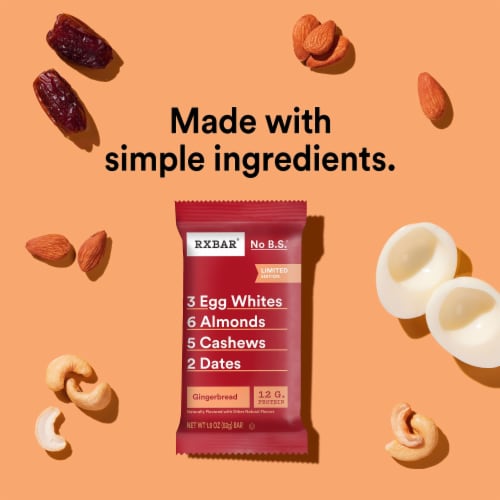 RXBAR Gingerbread Protein Bars Perspective: left