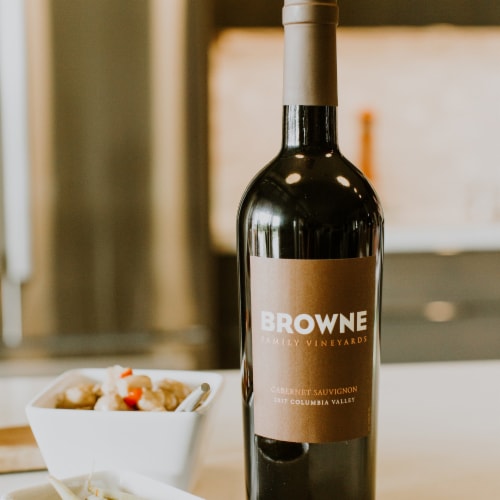 Browne Family Vineyards Bitner Estate Cabernet Sauvignon Washington Red Wine Perspective: left
