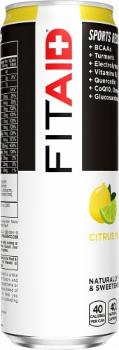 Lifeaid® FitAid® Low Calorie Citrus Melody Energy Drink Can Perspective: left