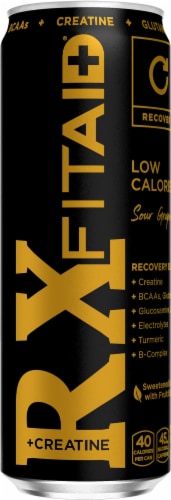 RX FitAid® Sour Grape Recovery Blend Supplement Beverage Perspective: left