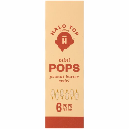 Halo Top Pops Peanut Butter Swirl Ice Cream Pops 6 Count Perspective: left