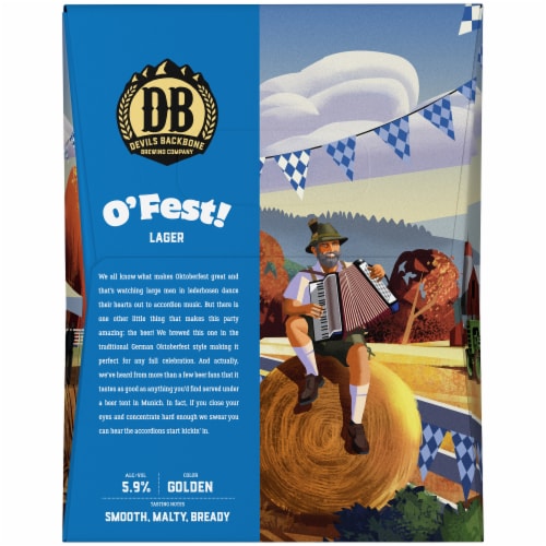 Devils Backbone Brewing Company O'Fest Beer Perspective: left