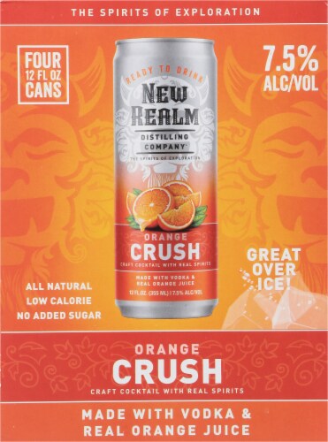 New Realm Orange Crush Ready to Drink Cocktail Perspective: left
