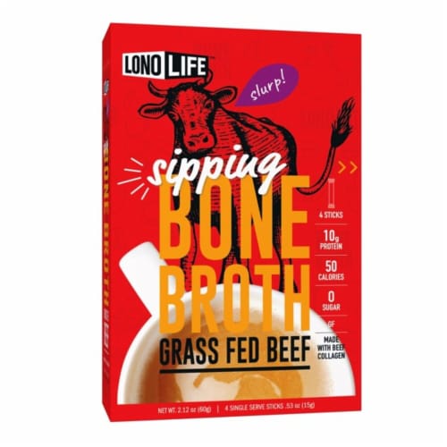 Lonolife™ Beef Bone Broth Stick Packs Perspective: left