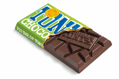 Tony's Chocolonely® Almond Sea Salt Dark Chocolate Bar Perspective: left
