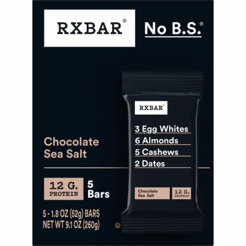 RXBAR Chocolate Sea Salt Protein Bars Perspective: left