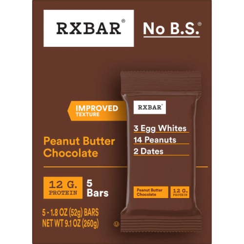 RXBAR Peanut Butter Chocolate Protein Bars Perspective: left