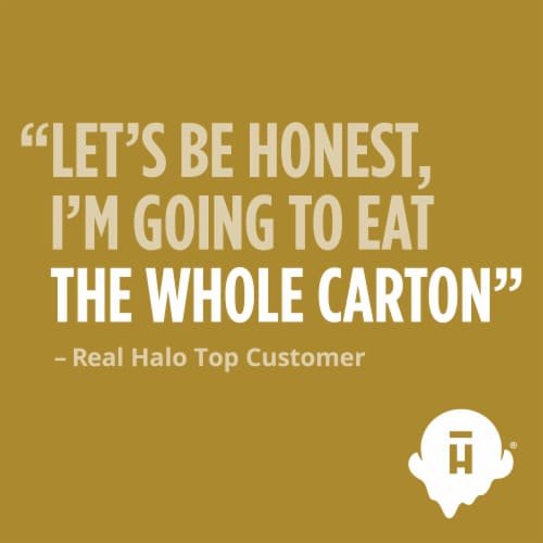 Halo Top Chocolate Chip Cookie Dough Light Ice Cream Perspective: left