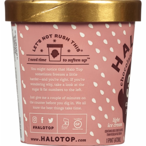 Halo Top® Chocolate Almond Crunch Light Ice Cream Perspective: left