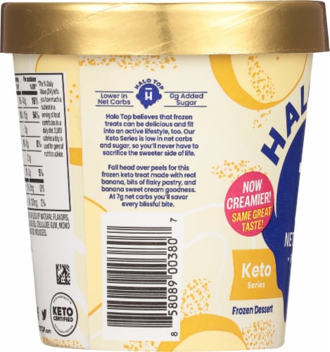 Halo Top® Keto Banana Cream Pie Ice Cream Perspective: left