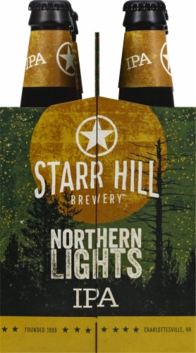 Starr Hill Brewery Northern Lights IPA Beer Perspective: left