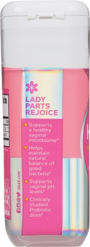 Olly® Happy Hoo-Ha Multi-Strain Female-Focused Probiotic Capsule Perspective: left