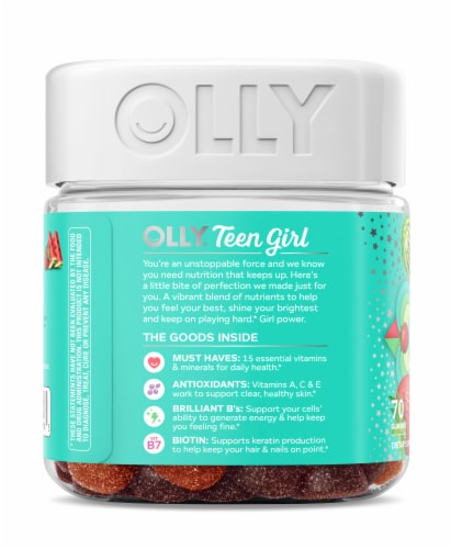 Olly® Teen Girl Multi Gummies Perspective: left