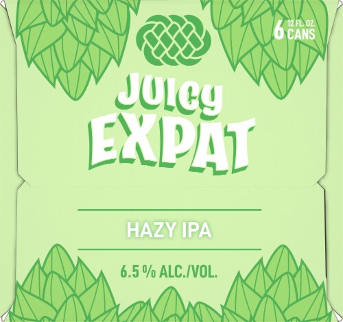 Three Weavers Juicy Expat Hazy IPA Perspective: left