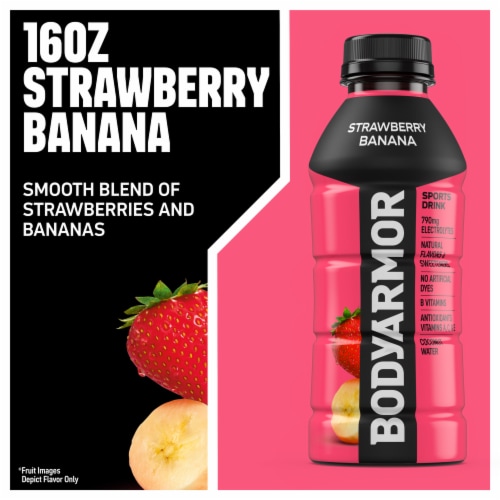 BODYARMOR® Sports Drink Strawberry Banana Bottle Perspective: left
