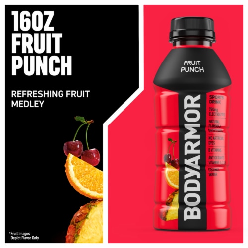 BODYARMOR SuperDrink Fruit Punch Sports Drink Perspective: left