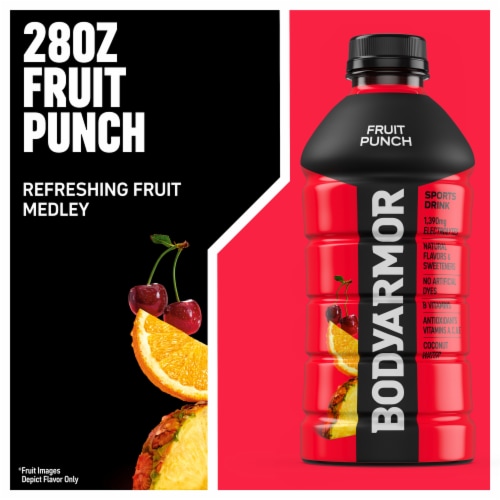 BODYARMOR SuperDrink Fruit Punch Sports Drink Perspective: left