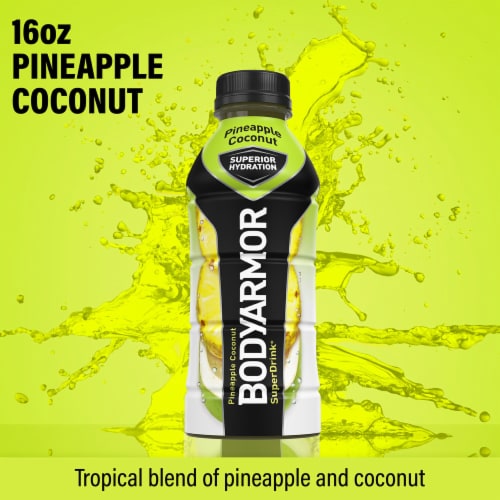 BODYARMOR® Sports Drink Pineapple Coconut Bottle Perspective: left