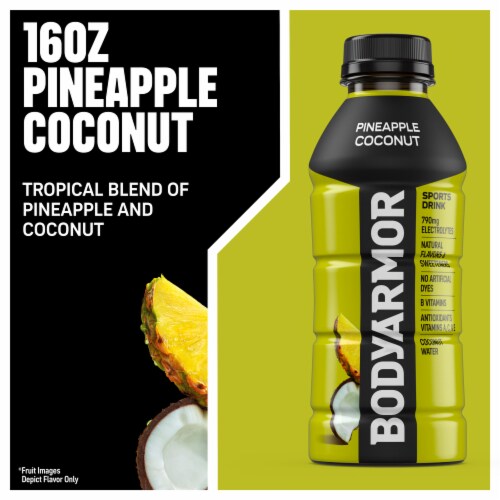 BODYARMOR® Sports Drink Pineapple Coconut Bottle Perspective: left