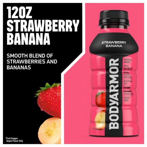 BODYARMOR Strawberry Banana Sports Drink Multipack Bottles Perspective: left