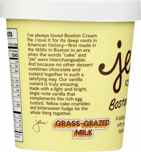 Jeni's Boston Cream Pie Ice Cream Perspective: left