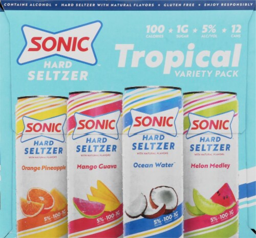 Sonic™ Tropical Hard Seltzer Variety Pack Perspective: left