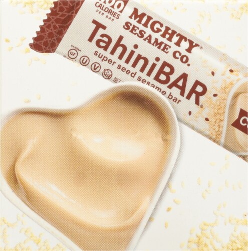Mighty Sesame Co Cocoa Nibs Tahini Bars Perspective: left