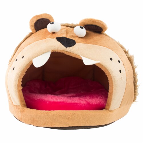 Pet Life Roar Bear Snuggle Plush Polar Fleece Pet Bed Perspective: left