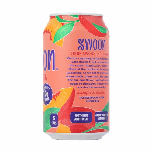 Swoon Zero Sugar Peach Tea Perspective: left