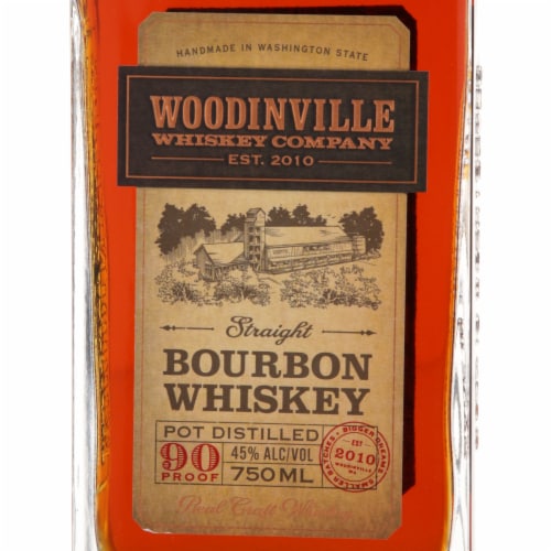 Woodinville Whiskey Co. Pot Distilled Straight Bourbon Perspective: left