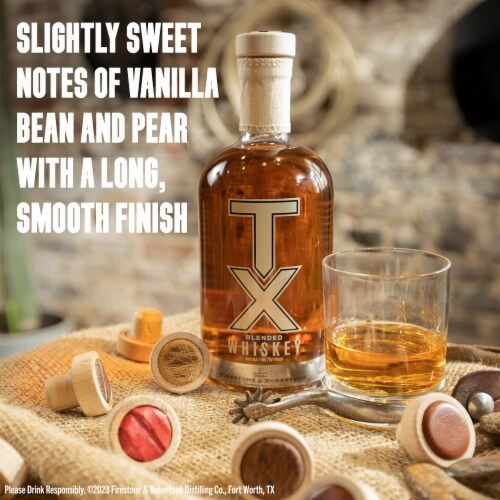 Tx Texas Blended American Whiskey Perspective: left
