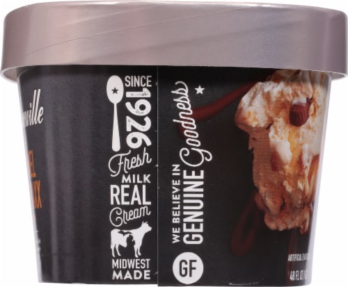 Hudsonville Caramel Deer Traxx Ice Cream Tub Perspective: left
