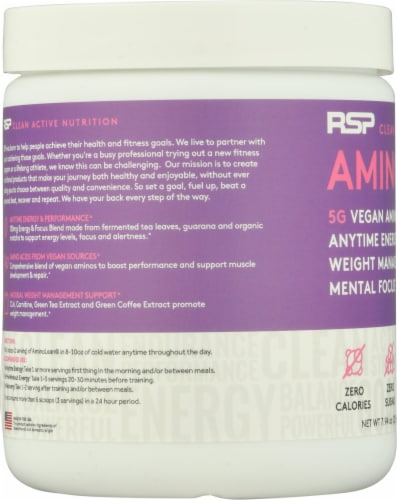 RSPNutrition Vegan AminoLean Acai Dietary Supplement Perspective: left